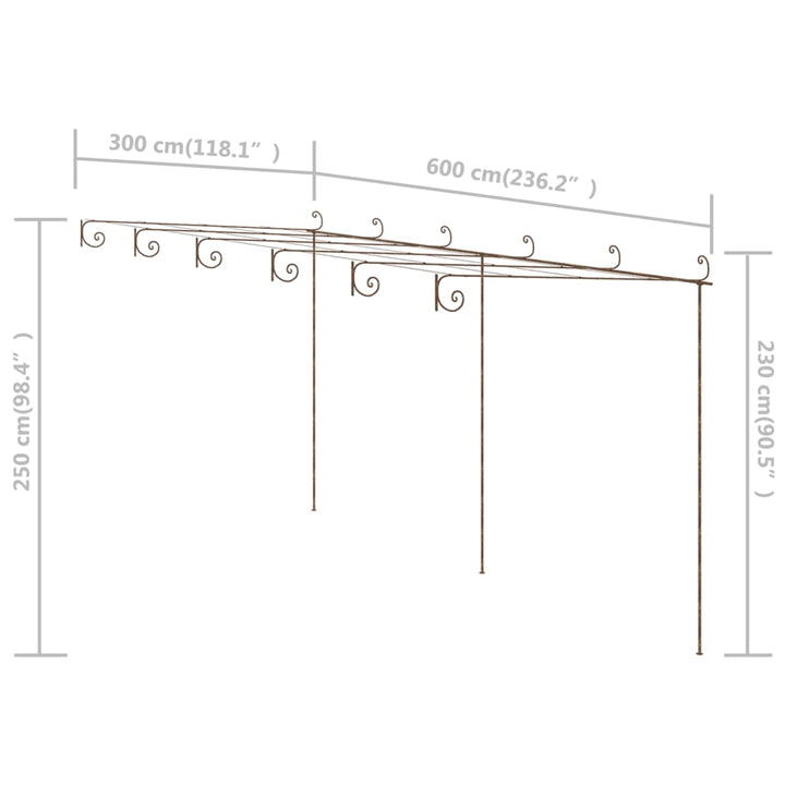 Pergola Antikbrun Järn