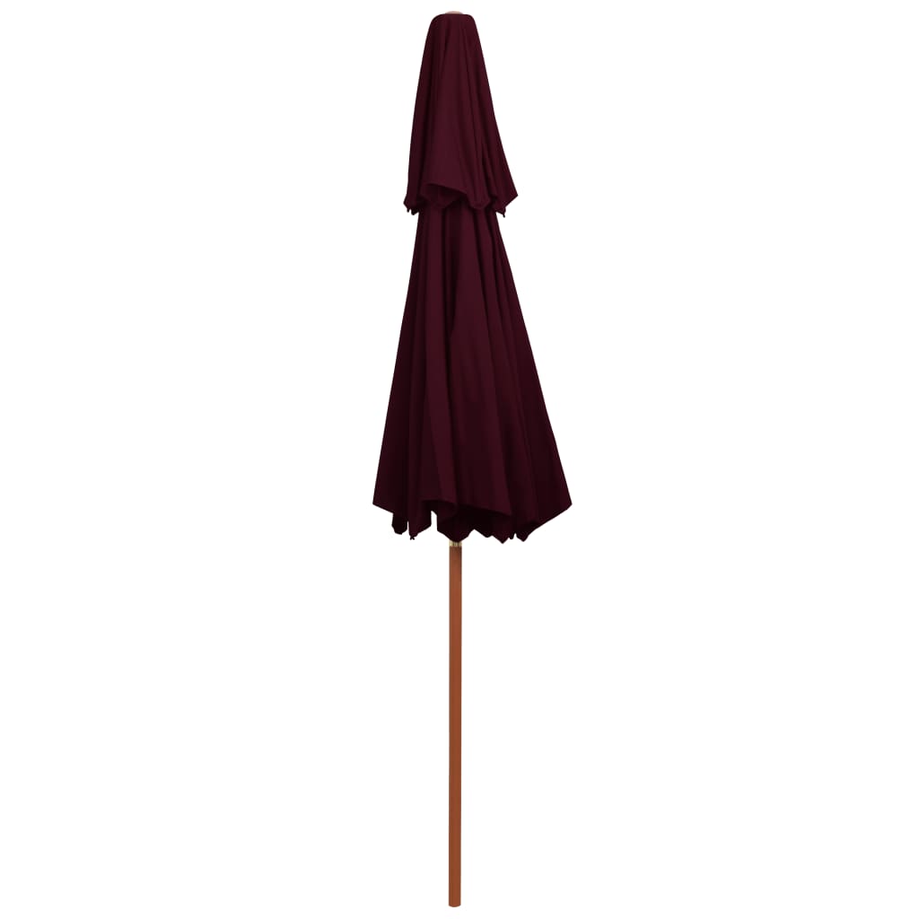 Parasoll Med Två Nivåer Trästång 270 Cm