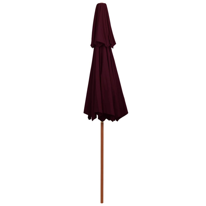Parasoll Med Två Nivåer Trästång 270 Cm