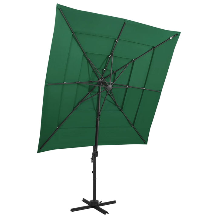 Trädgårdsparasoll 4-Nivåer Aluminiumstång 250X250 Cm