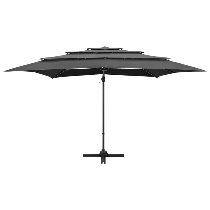 Trädgårdsparasoll 4-Nivåer Aluminiumstång 250X250 Cm