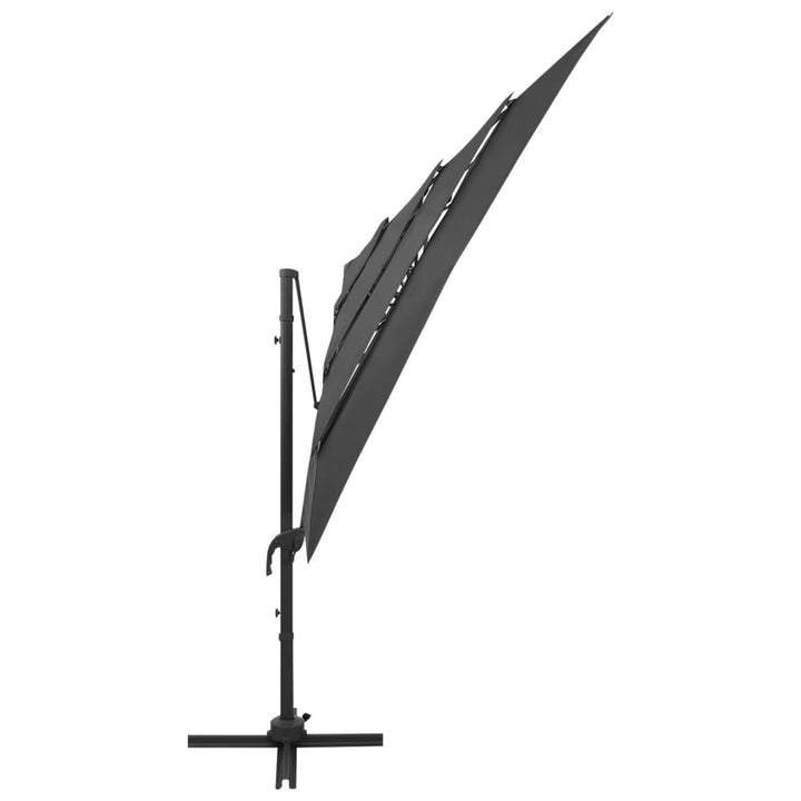 Trädgårdsparasoll 4-Nivåer Aluminiumstång 250X250 Cm