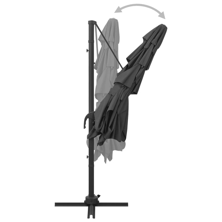 Trädgårdsparasoll 4-Nivåer Aluminiumstång 250X250 Cm