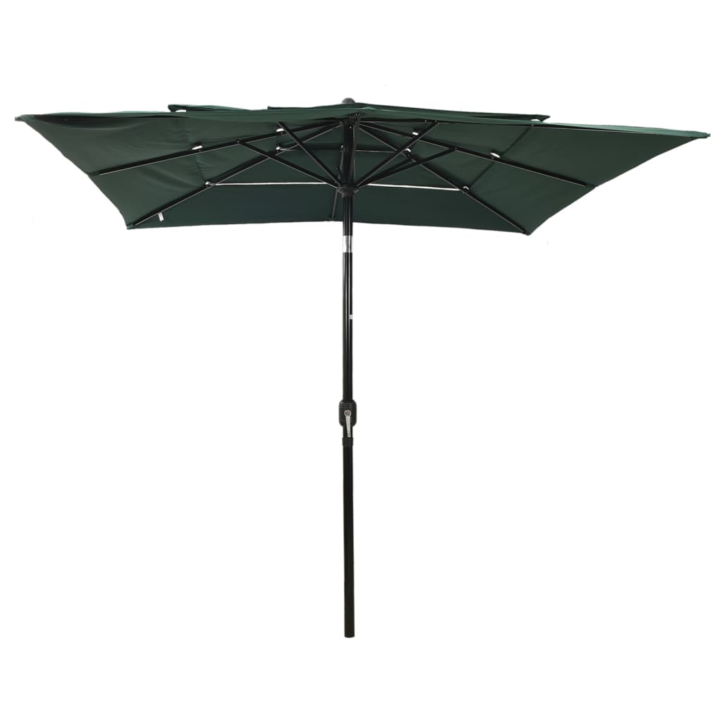 Trädgårdsparasoll 3-Nivåer Med Aluminiumstång 2,5X2,5 M