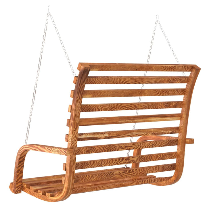 Gungbänk Med Massivt Böjträ Med Teakyta 126X63X92 Cm