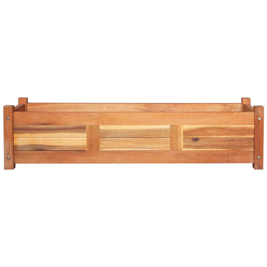 Blomlåda Upphöjd 2 St Akaciaträ 100X30X25 Cm