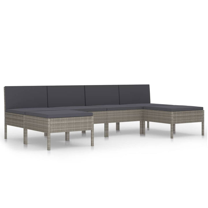 Loungegrupp Med Dynor 6 Delar Konstrotting