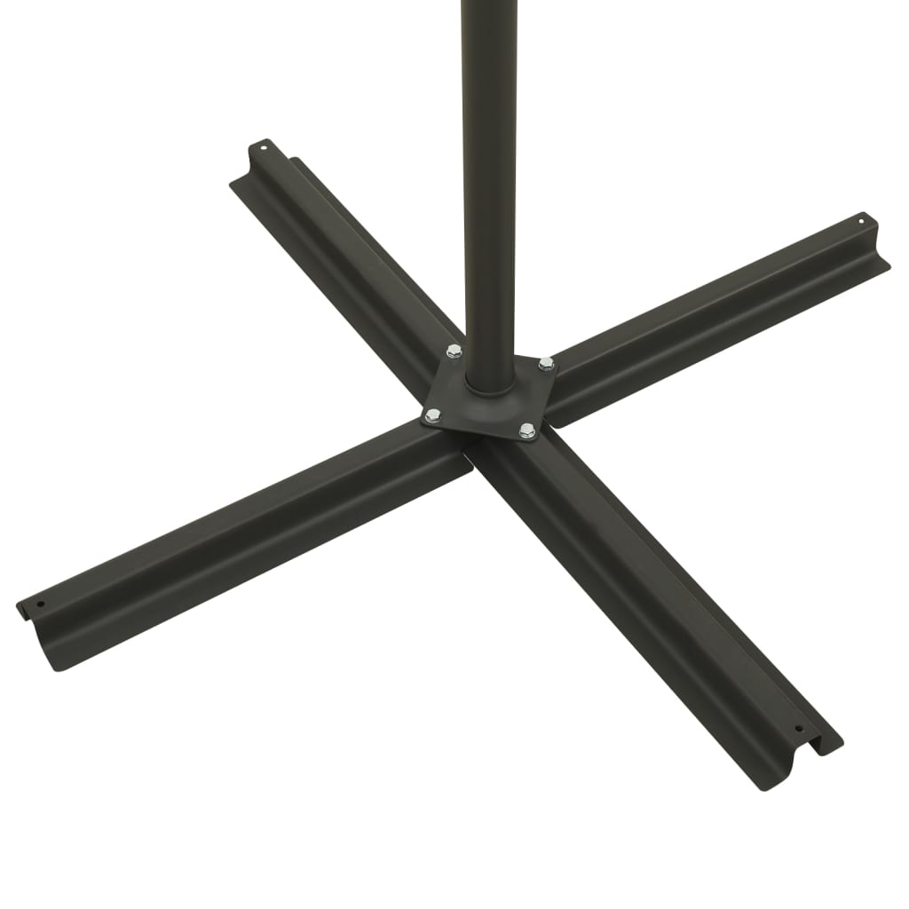 Frihängande Trädgårdsparasoll Med Stång Och Leds 300 Cm