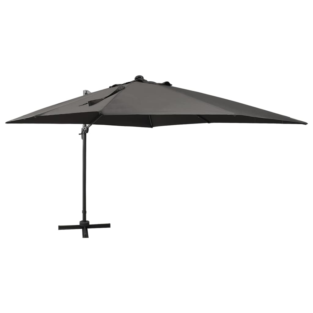 Frihängande Trädgårdsparasoll Med Stång Och Leds 300 Cm