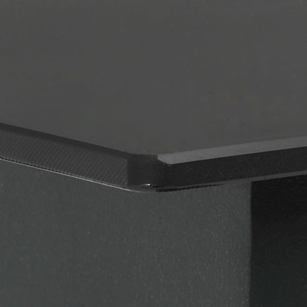 Trädgårdsbord Svart Stål Och Glas