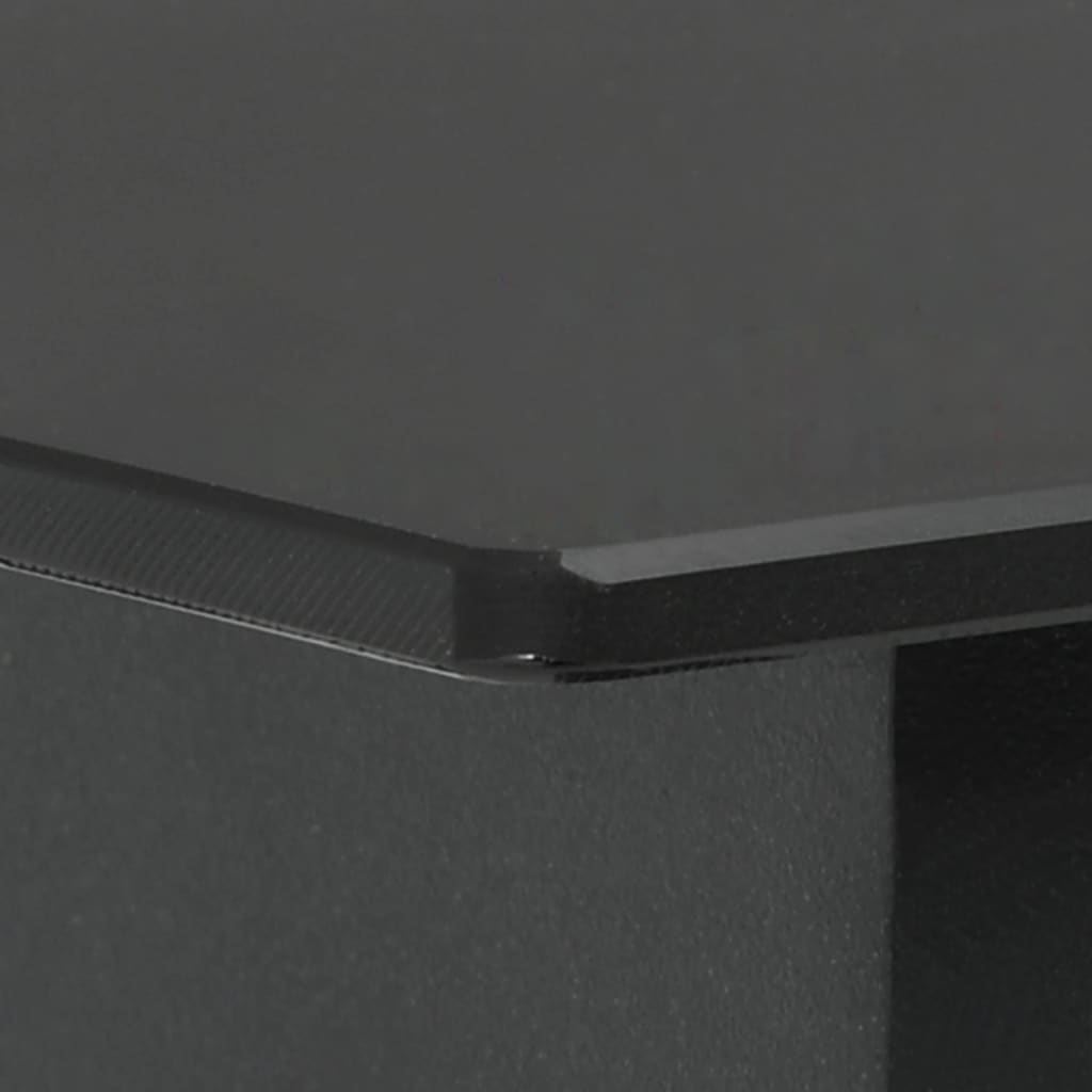 Trädgårdsbord Svart Stål Och Glas