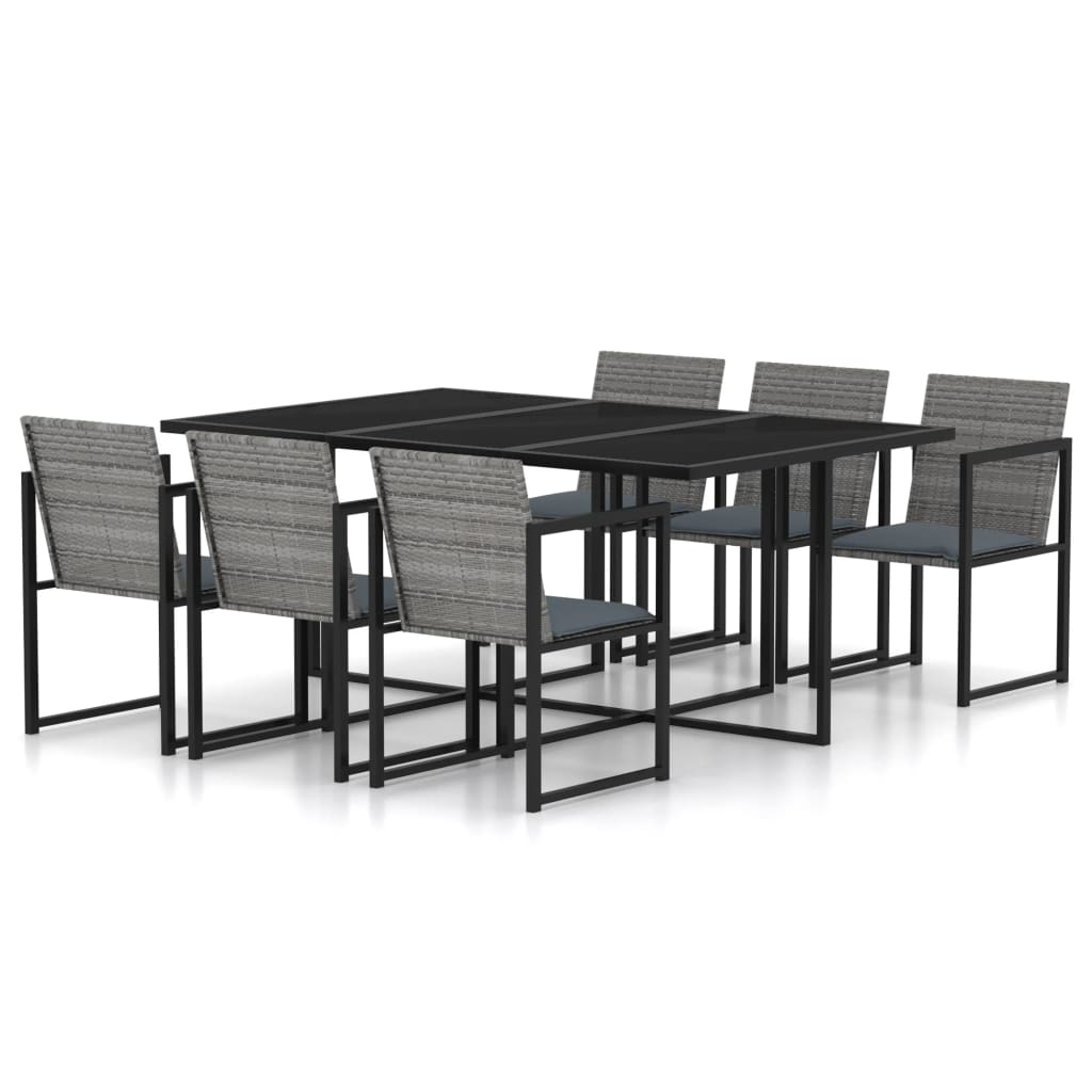 Matgrupp För Trädgården Med Dynor 9 Delar Konstrotting