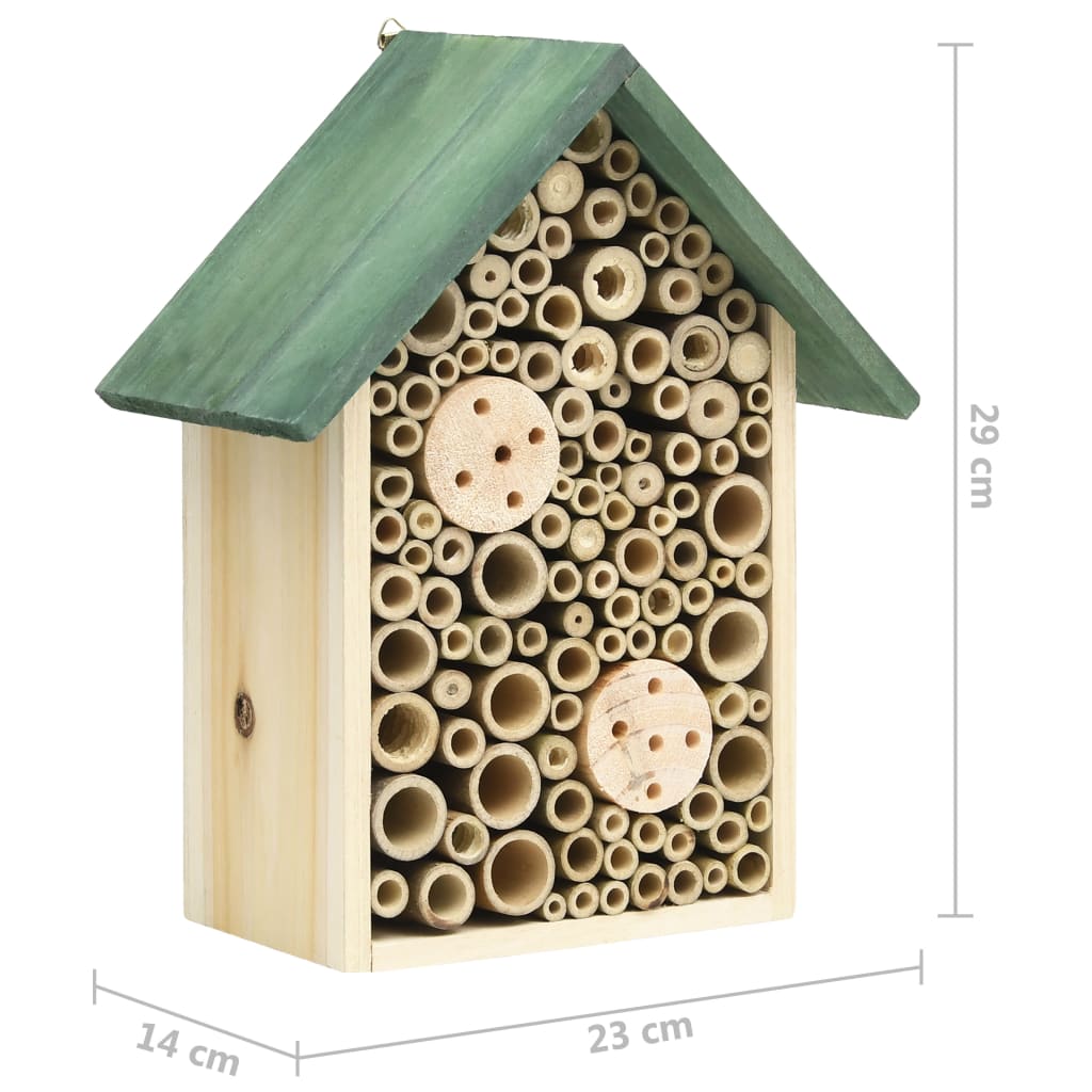 Insektshotell 2 St 23X14X29 Massivt Granträ