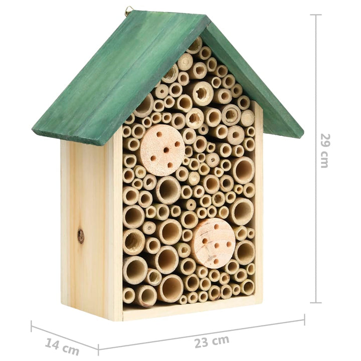 Insektshotell 2 St 23X14X29 Massivt Granträ