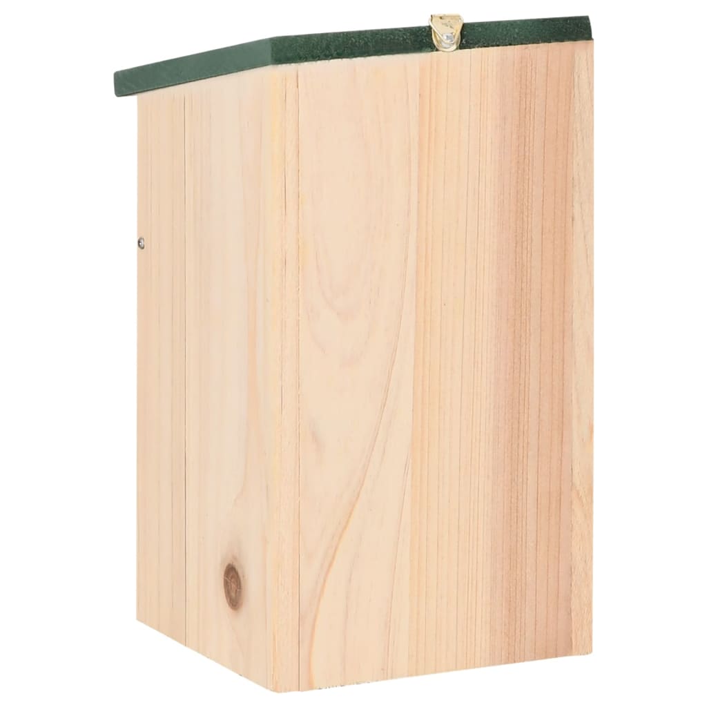 Fågelholkar 10 St Massivt Granträ 12X12X22 Cm