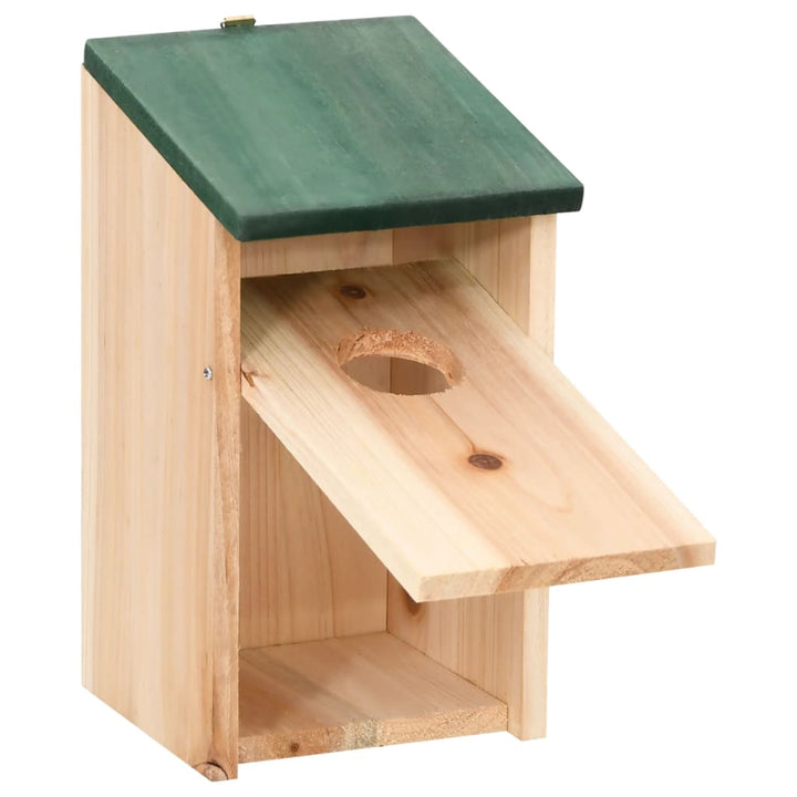 Fågelholkar 10 St Massivt Granträ 12X12X22 Cm