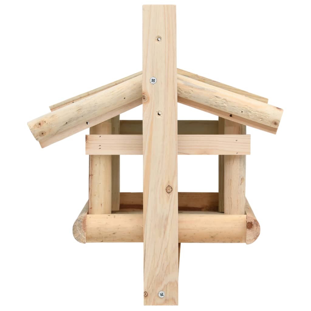 Fågelmatare Massivt Trä 35X29,5X21 Cm