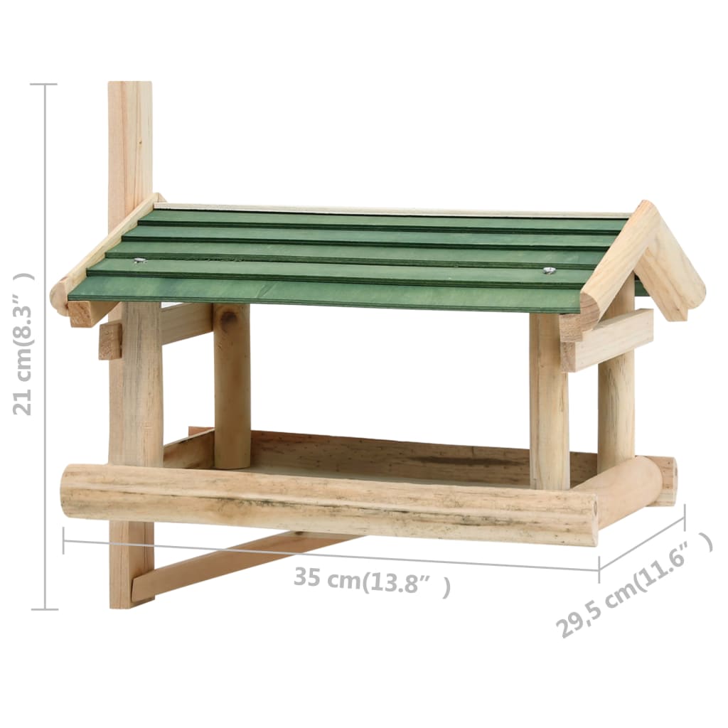 Fågelmatare Massivt Trä 35X29,5X21 Cm