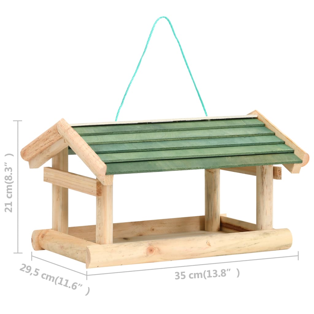 Fågelmatare Massivt Trä 35X29,5X21 Cm