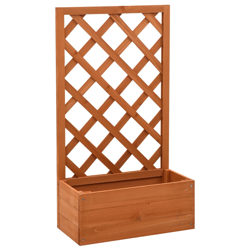 Odlingslåda Med Spaljé 50X25X90 Cm Massivt Granträ