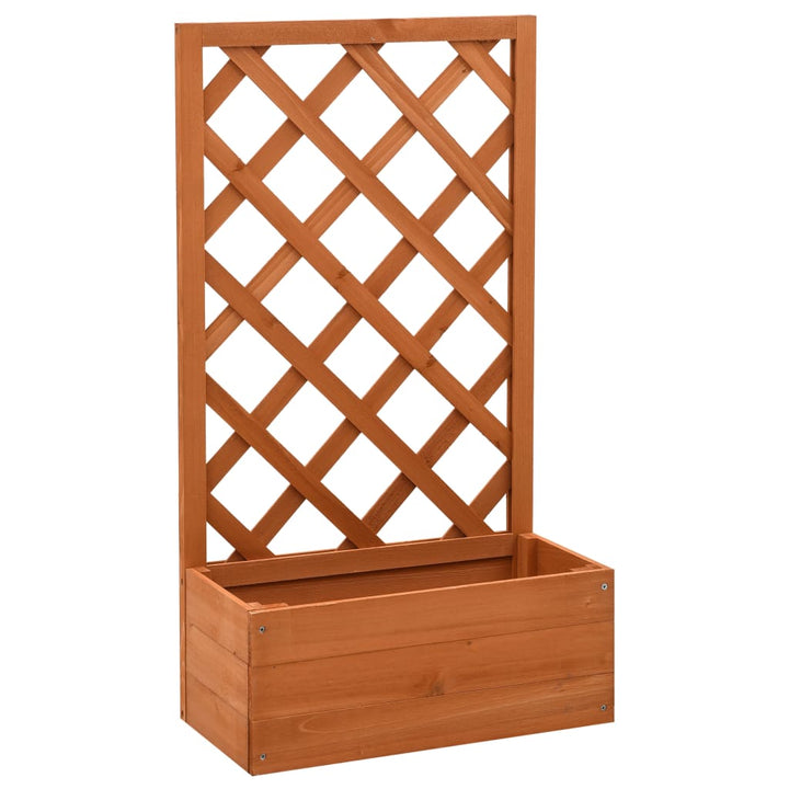 Odlingslåda Med Spaljé 50X25X90 Cm Massivt Granträ
