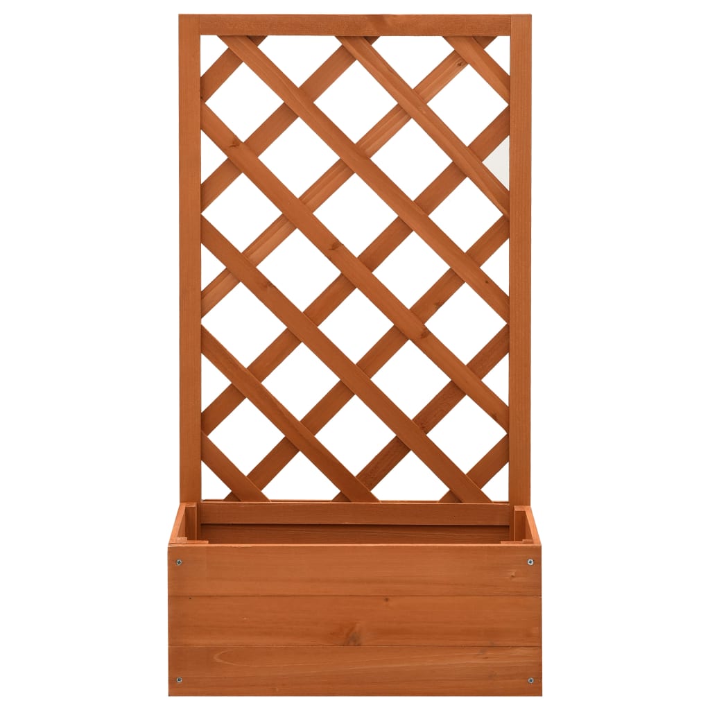 Odlingslåda Med Spaljé 50X25X90 Cm Massivt Granträ