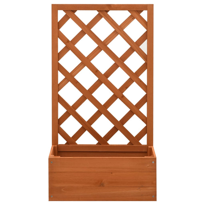 Odlingslåda Med Spaljé 50X25X90 Cm Massivt Granträ
