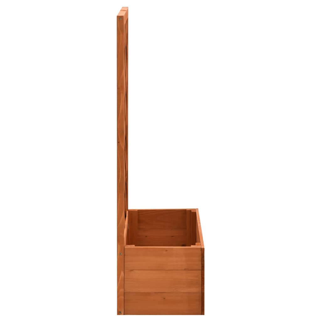 Odlingslåda Med Spaljé 50X25X90 Cm Massivt Granträ
