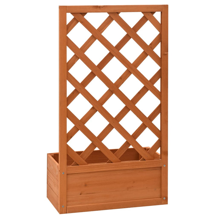 Odlingslåda Med Spaljé 50X25X90 Cm Massivt Granträ