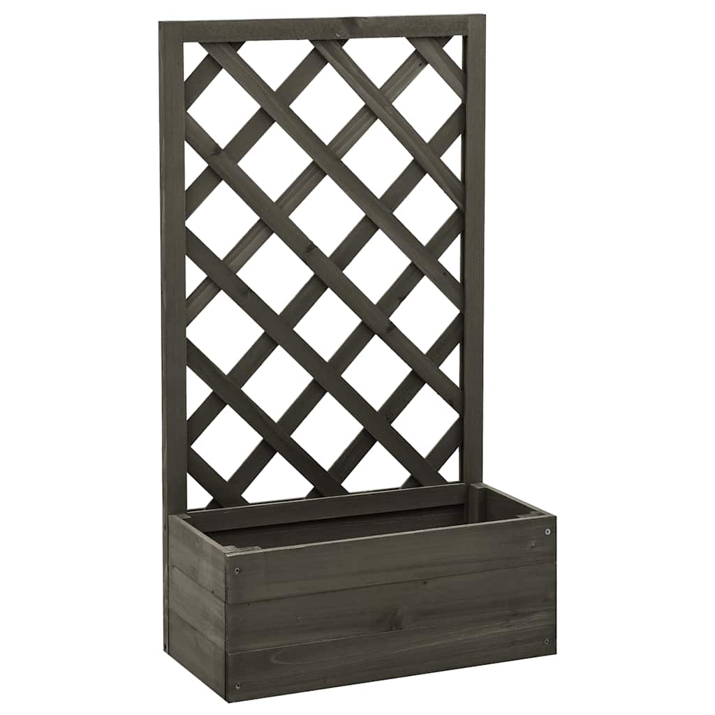 Odlingslåda Med Spaljé 50X25X90 Cm Massivt Granträ