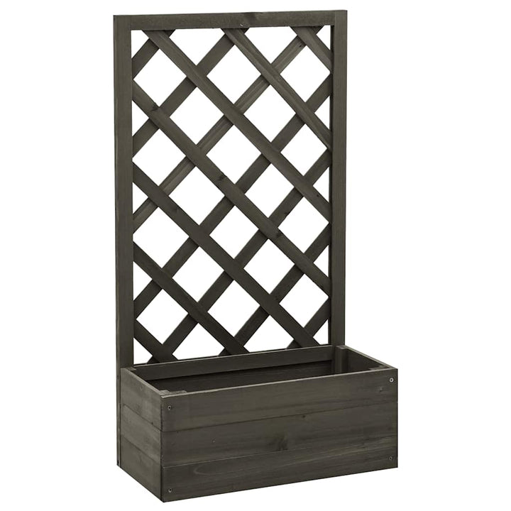 Odlingslåda Med Spaljé 50X25X90 Cm Massivt Granträ