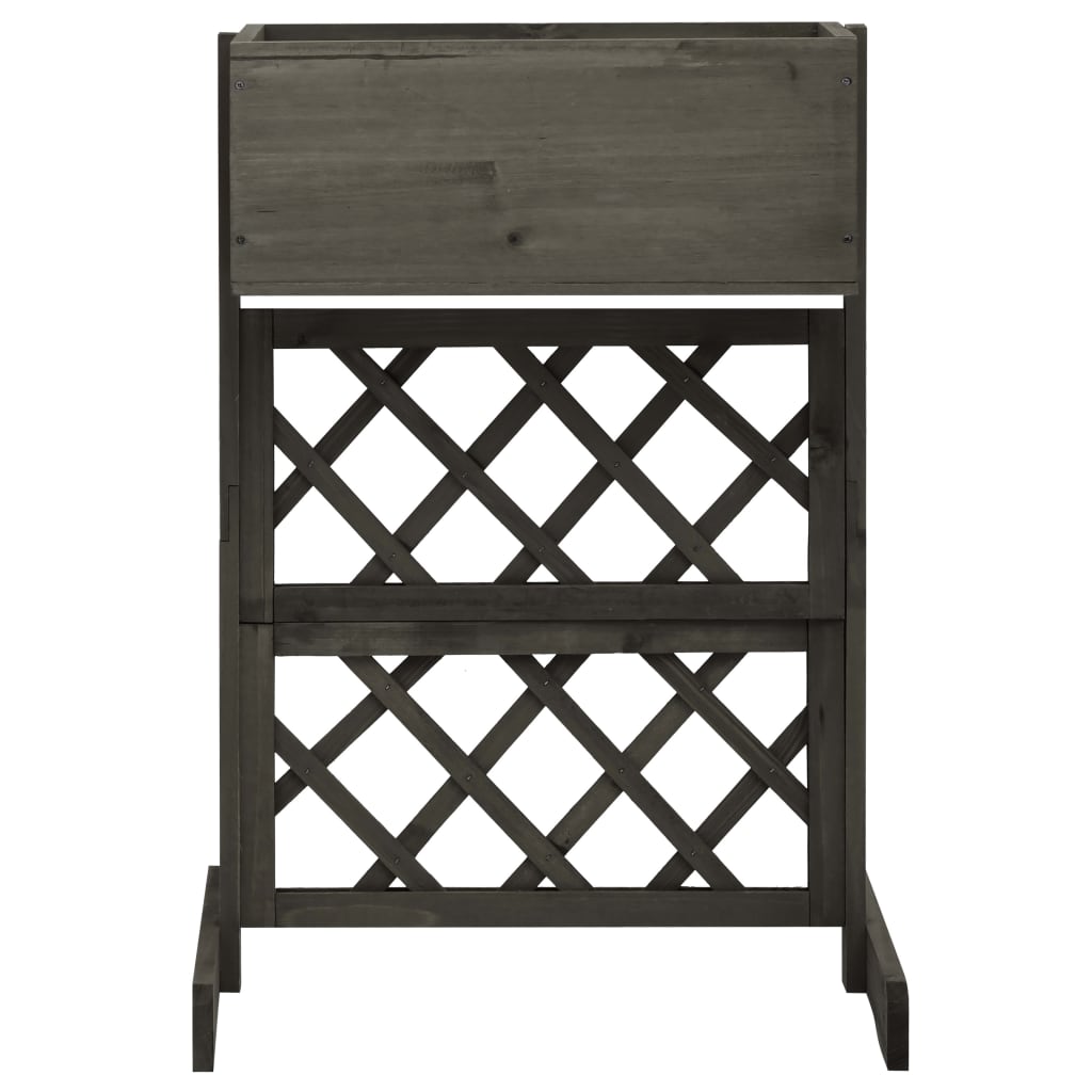 Odlingslåda Med Spaljé 45X30X74 Cm Massivt Granträ
