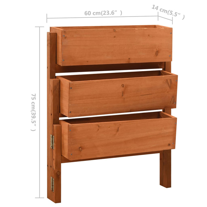 Infällbart Odlingsställ 60X14X75 Cm Massivt Granträ