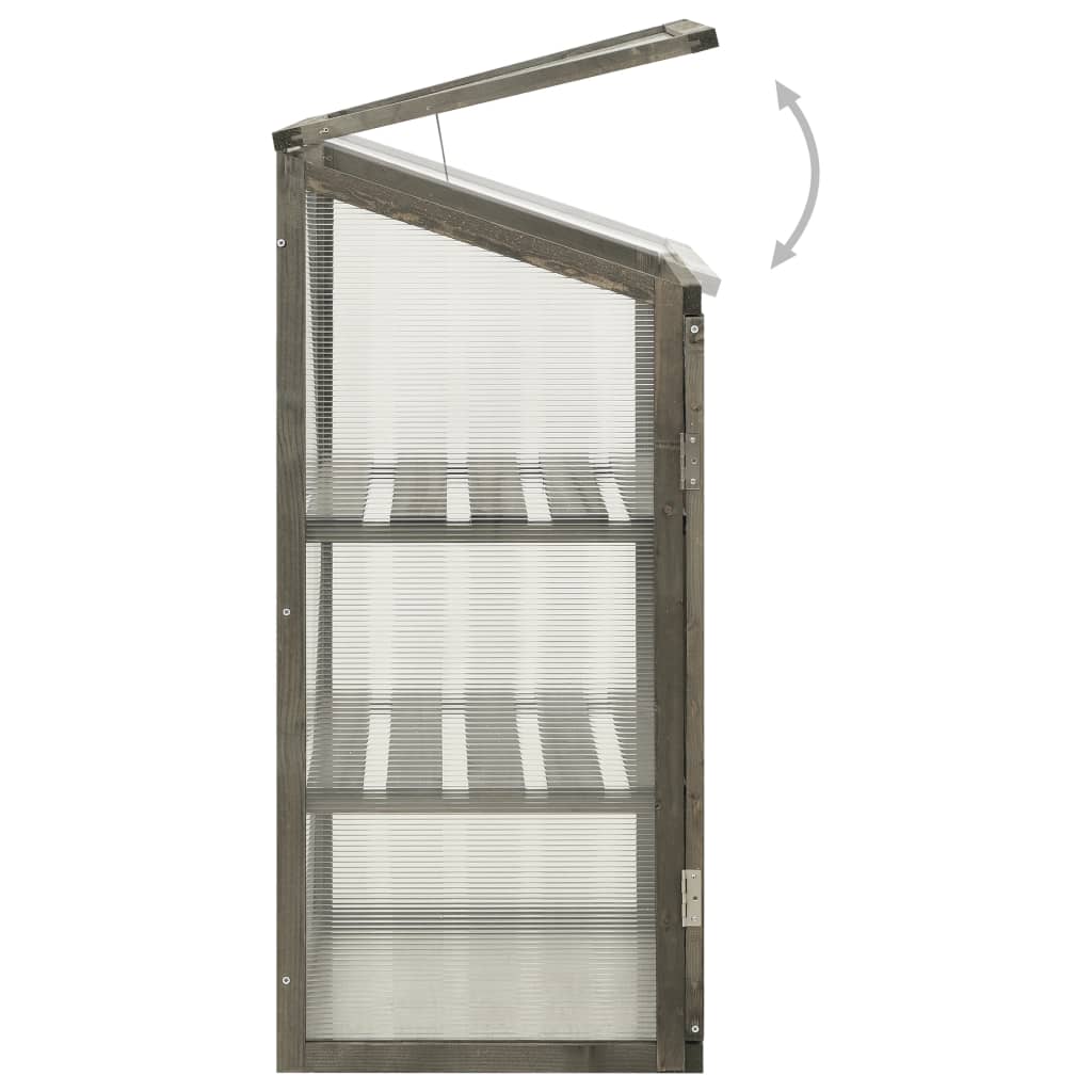 Växthus 60X45X100 Cm Granträ