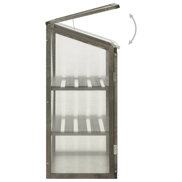 Växthus 60X45X100 Cm Granträ