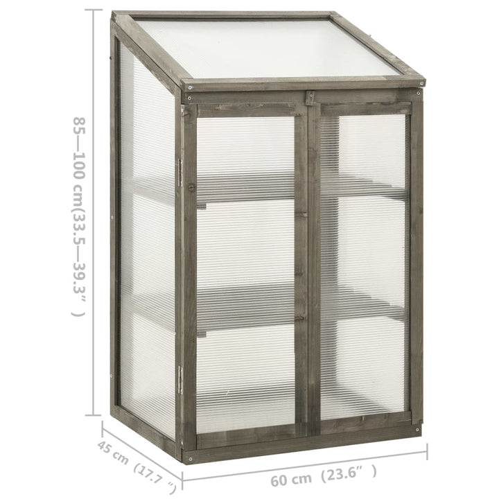 Växthus 60X45X100 Cm Granträ