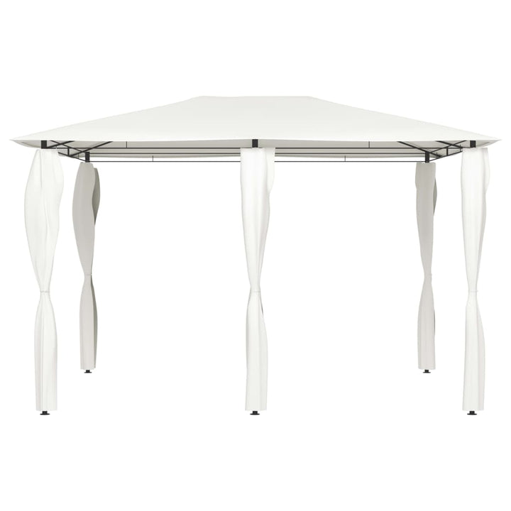 Paviljong Med Stolpar 3X4X2,6 M Gräddvit 160 G/M²