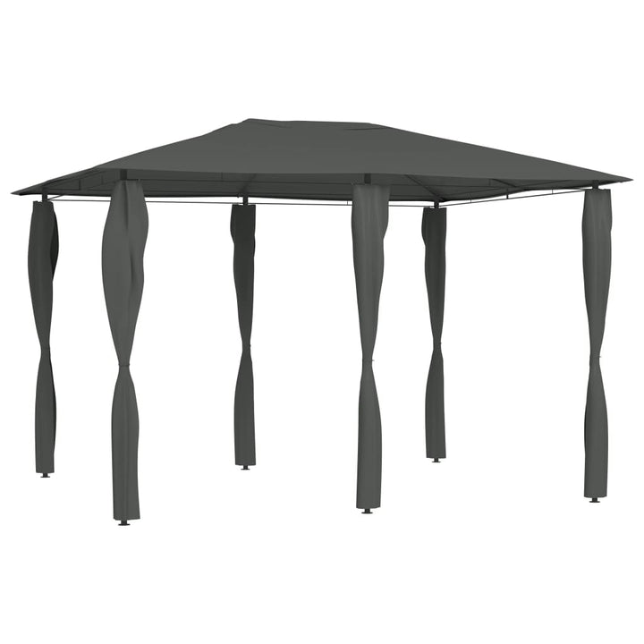 Paviljong Med Stolpar 3X4X2,6 M Gräddvit 160 G/M²
