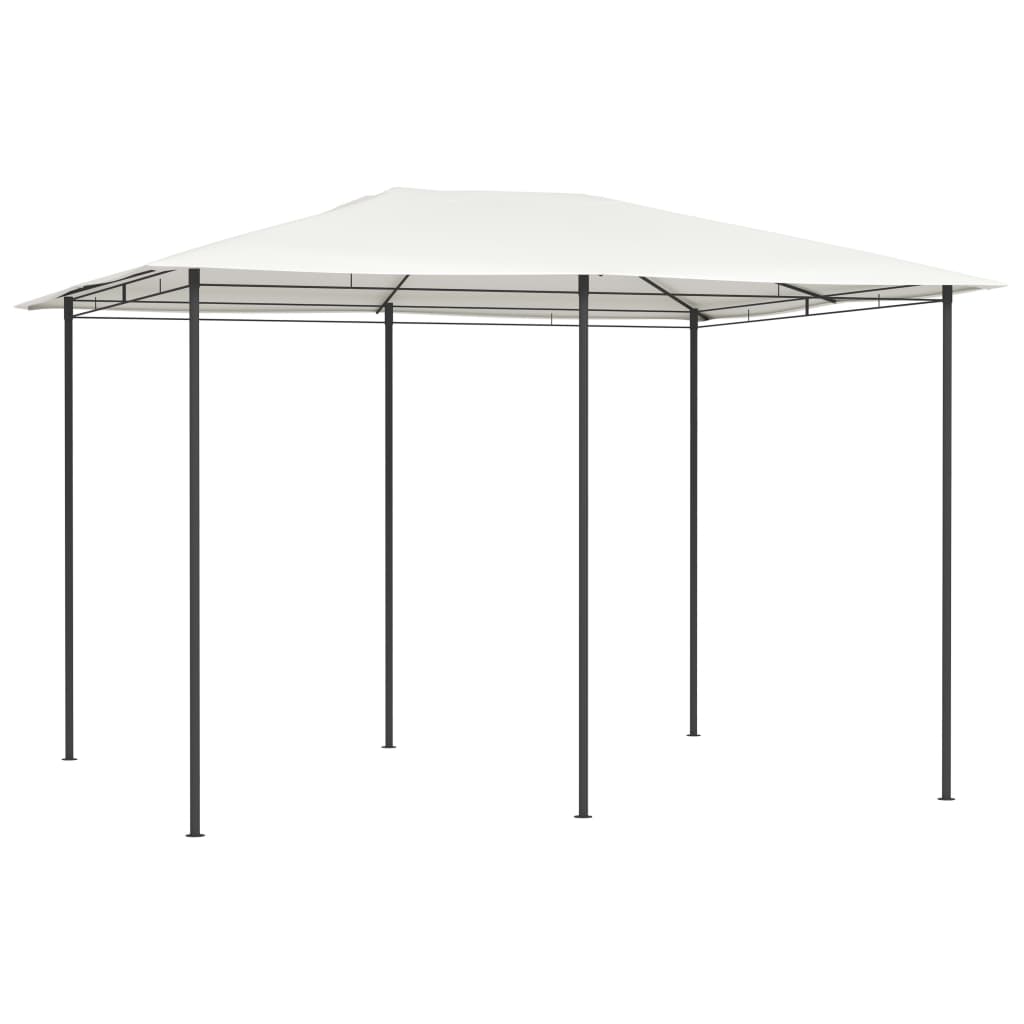 Paviljong Med Stolpar 3X4X2,6 M Gräddvit 160 G/M²