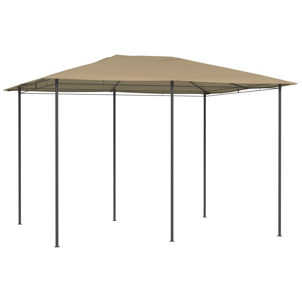 Paviljong Med Stolpar 3X4X2,6 M Gräddvit 160 G/M²