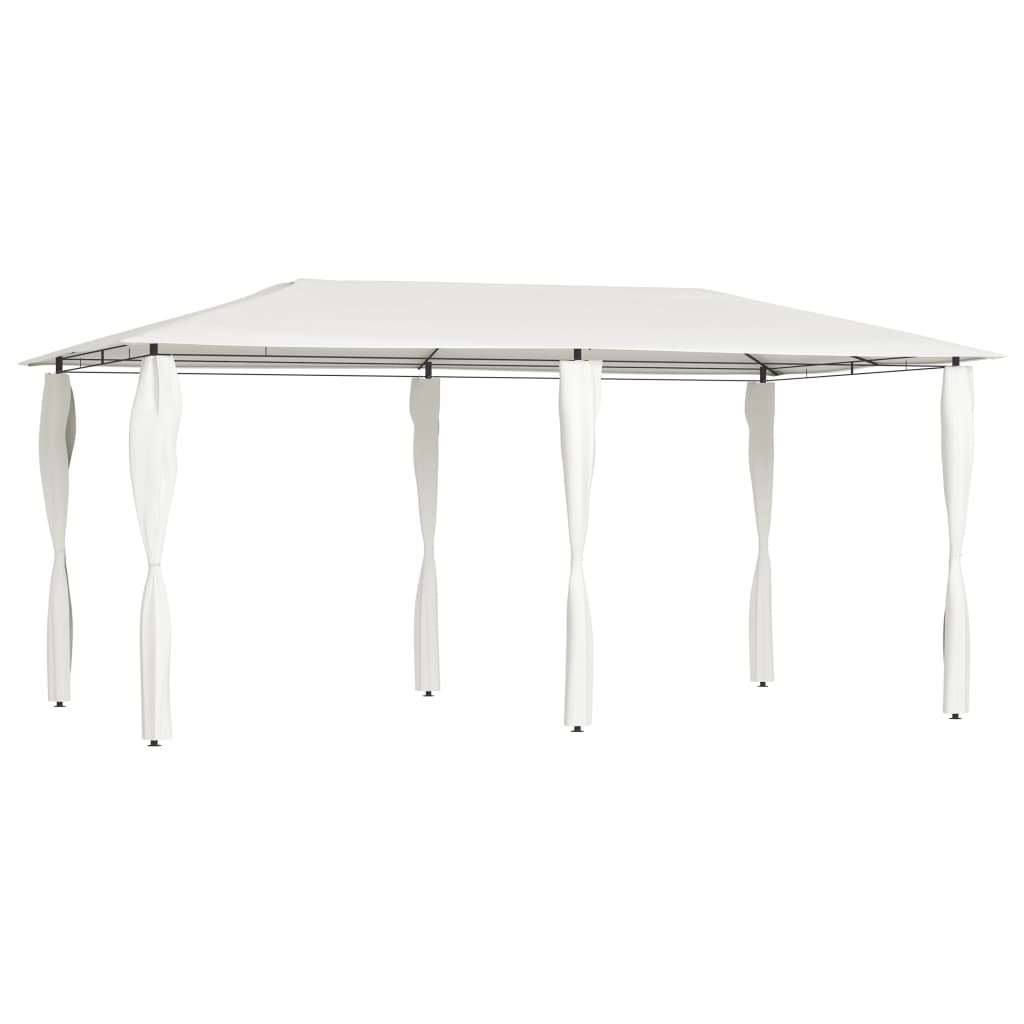 Paviljong Med Stolpar 3X4X2,6 M Gräddvit 160 G/M²