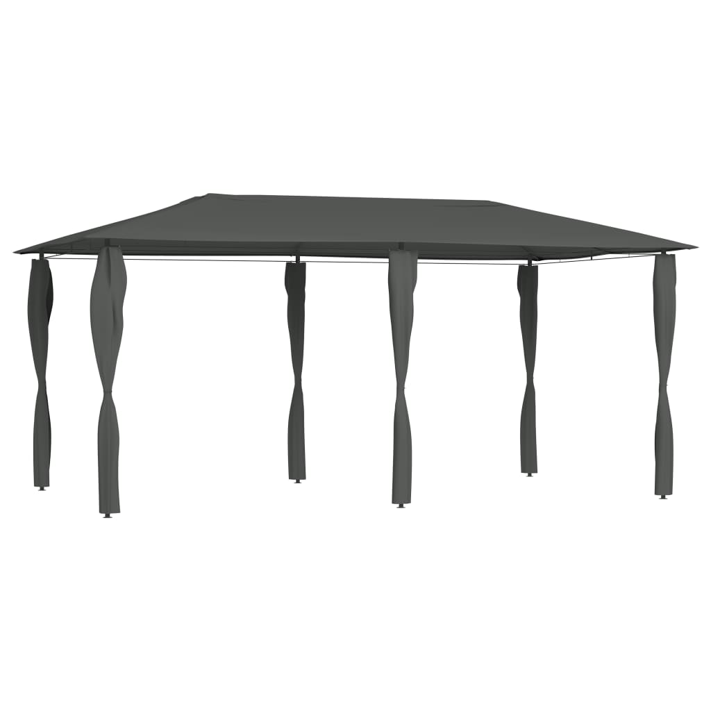 Paviljong Med Stolpar 3X4X2,6 M Gräddvit 160 G/M²