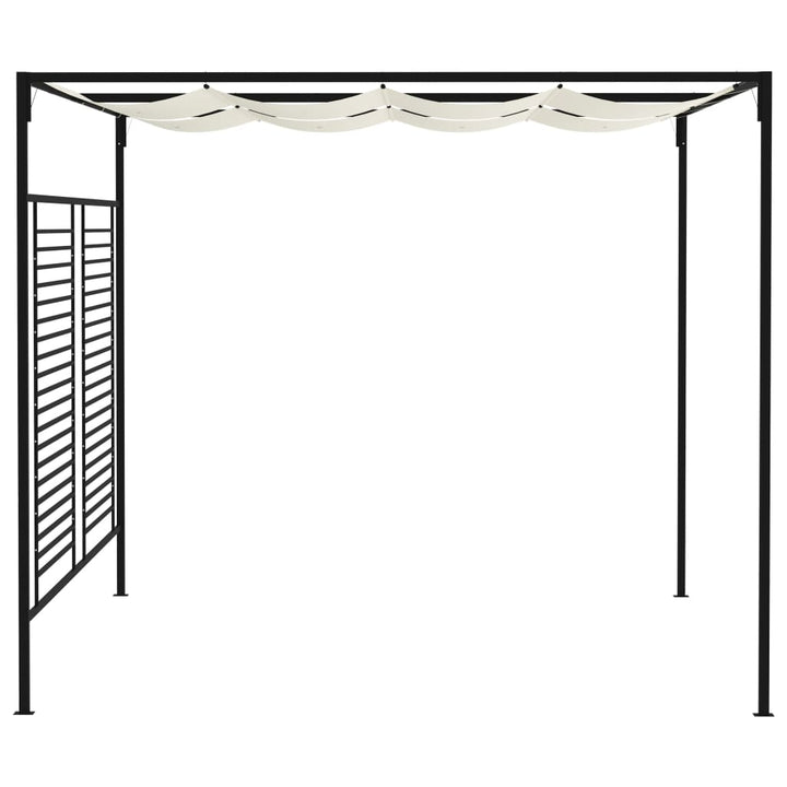 Paviljong Med Infällbart Tak 3X4X2,3 M Gräddvit 180 G/M²
