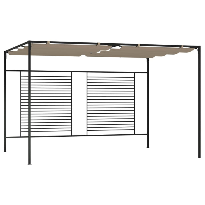Paviljong Med Infällbart Tak 3X4X2,3 M Gräddvit 180 G/M²