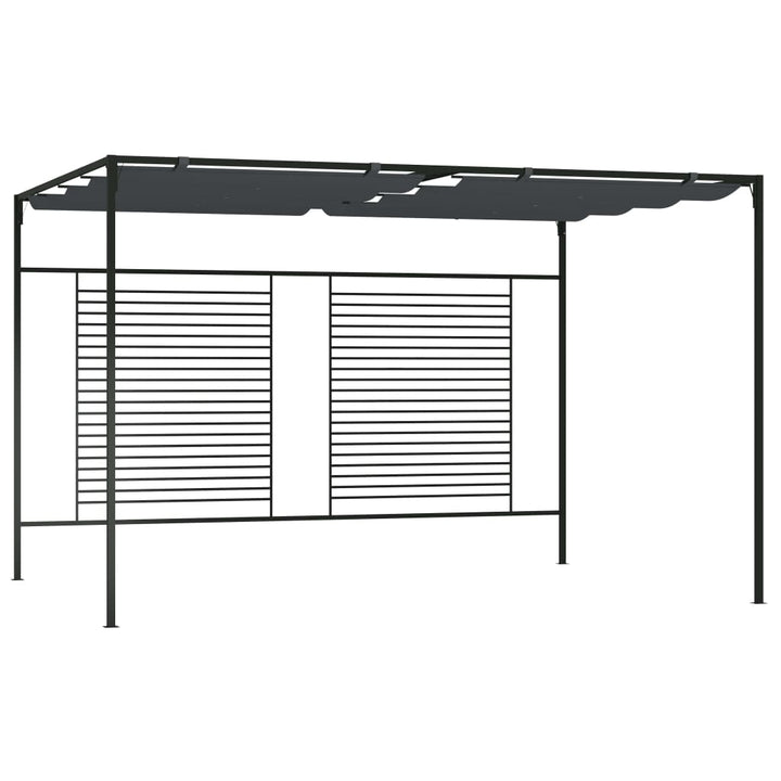 Paviljong Med Infällbart Tak 3X4X2,3 M Gräddvit 180 G/M²