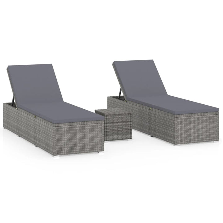 Solsängar Och Sidobord 3 Delar Konstrotting