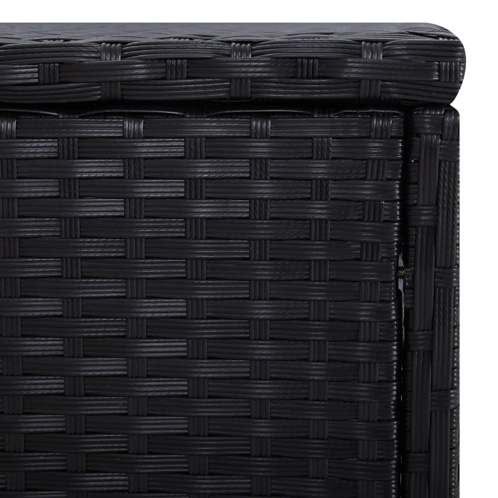 Solsängar Och Sidobord 3 Delar Konstrotting Svart