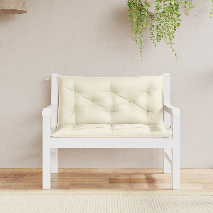 Bänkdyna För Trädgården Gräddvit 100X(50+50)X7 Cm Oxfordtyg