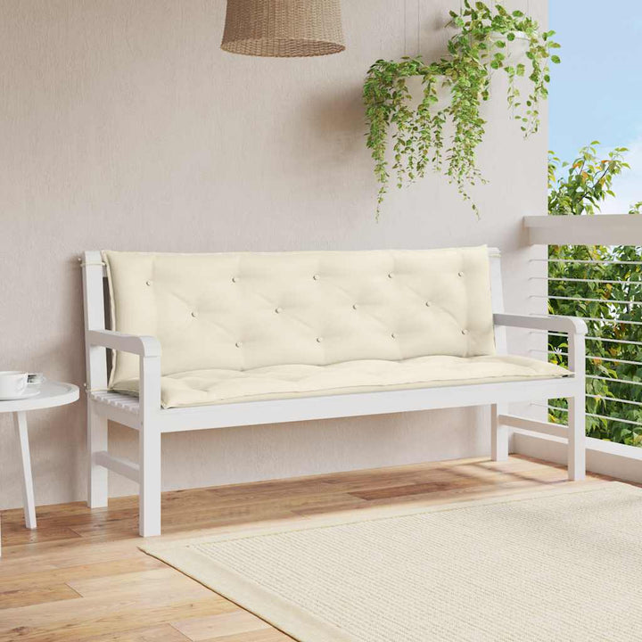 Bänkdyna För Trädgården Gräddvit 100X(50+50)X7 Cm Oxfordtyg