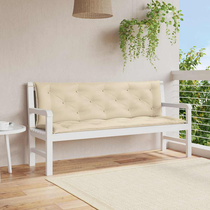 Bänkdyna För Trädgården Gräddvit 100X(50+50)X7 Cm Oxfordtyg